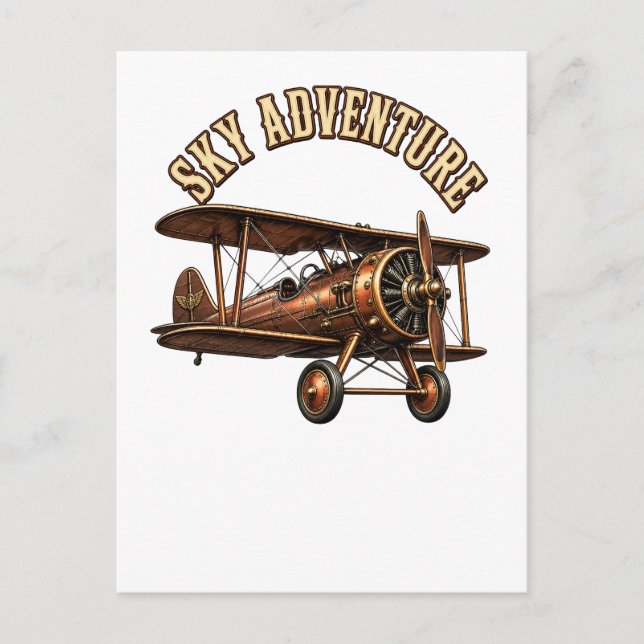 Vintage biplane.  postcard (Front)