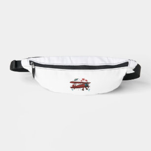 Vintage Biplane UFO Tropical Travel Shirt Design_1 Bum Bags