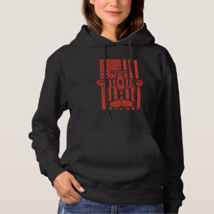 Vintage Biplane USA Flag Pilot Airplane 5 Hoodie