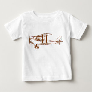 Vintage Biplane - Walnut Brown Baby T-Shirt