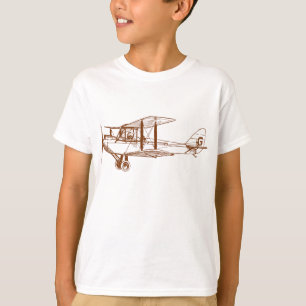 Vintage Biplane - Walnut Brown T-Shirt
