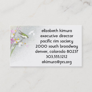 Vintage Bird Asian Style Business Cards