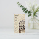 Vintage Bird Cage Business Card (Standing Front)