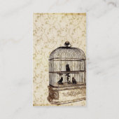 Vintage Bird Cage Business Card (Back)