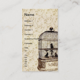 Vintage Bird Cage Business Card