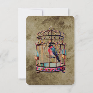 Vintage Bird Cage Invitation