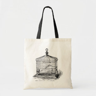 Vintage Bird Cage Tote Bag