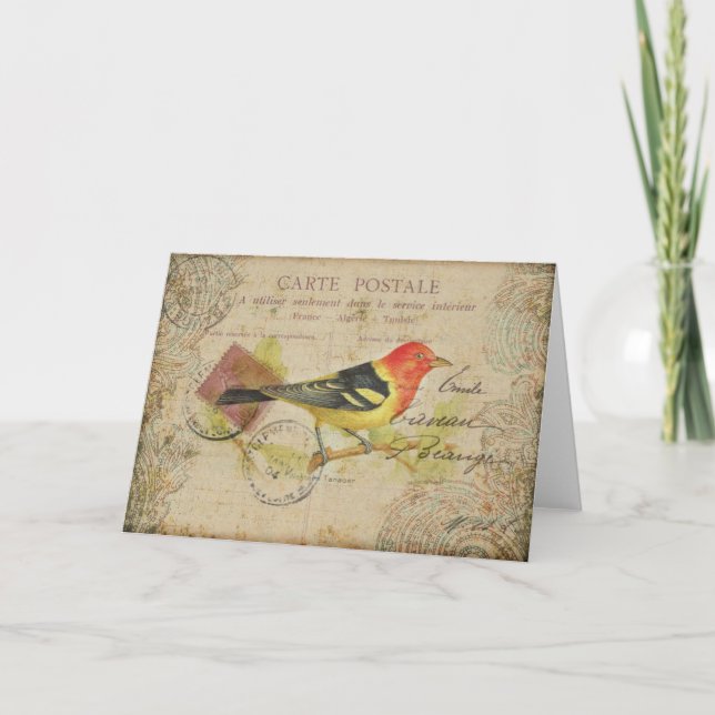 Vintage Bird Card (Front)