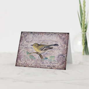 Vintage Bird Card
