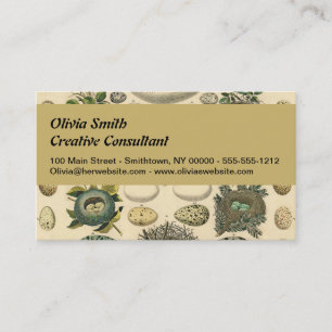 Vintage Bird Egg Nest Art Painting Eggs Business Card
