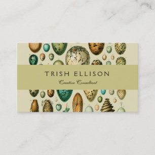 Vintage Bird Eggs French Fish Egg Art Business Card