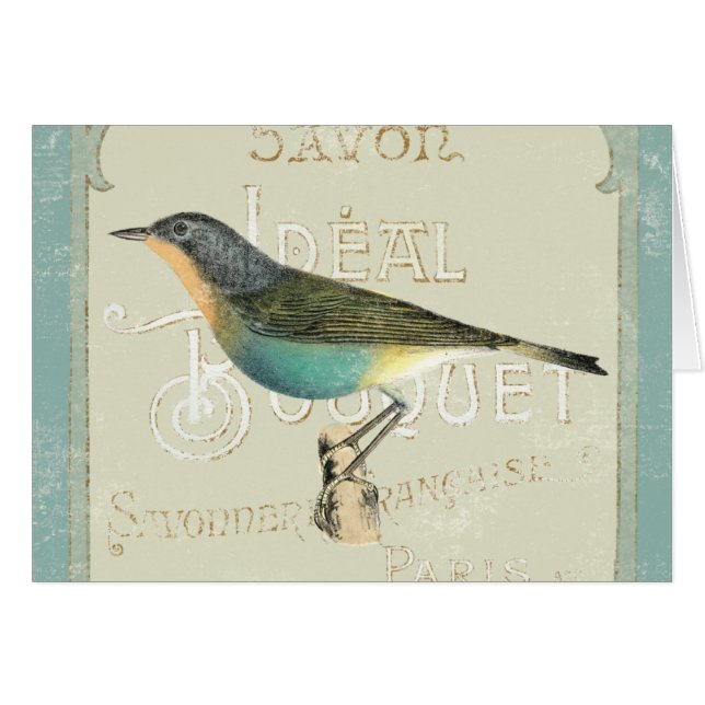 Vintage Bird Facing the Left (Front Horizontal)