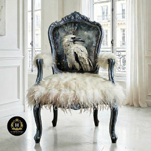 Vintage Bird Gothic Raven King Crown Decoupage  Tissue Paper