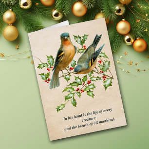 Vintage Bird Image Every Creature Life Christmas