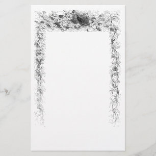 Vintage Bird in vine Stationery