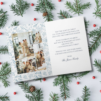 Vintage Bird & Pine Christmas Folding Card