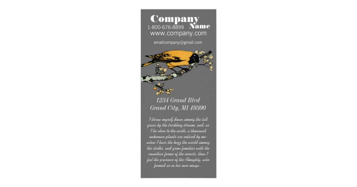 Birding Rack Card Vintage Bird Rack Card | Zazzle