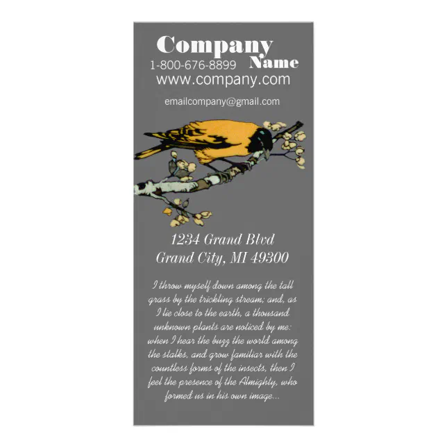 Birding Rack Card Vintage Bird Rack Card | Zazzle