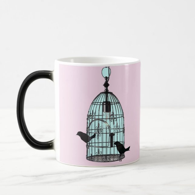Vintage birdcage mug with monogram (Left)