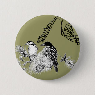Vintage Birds 6 Cm Round Badge