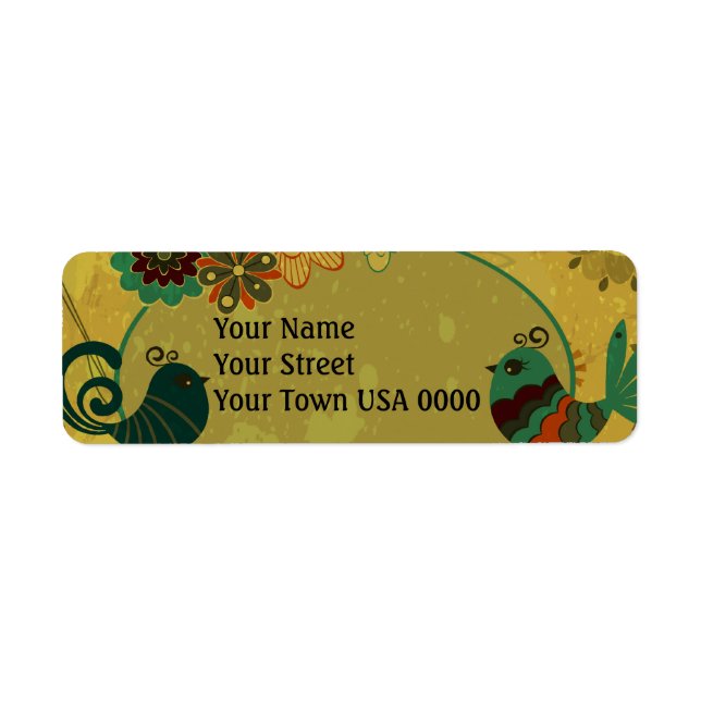 vintage birds and floral design (Front)