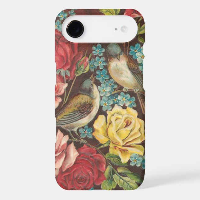 Vintage Birds and Flowers Case-Mate iPhone Case (Back)