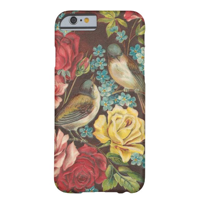 Vintage Birds and Flowers Case-Mate iPhone Case (Back)
