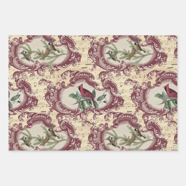 Vintage Birds and Sheet Music (Front)