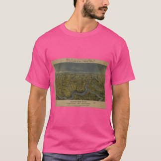 Vintage Birds Eye Map of Tennessee Kentucky 1862 T-Shirt