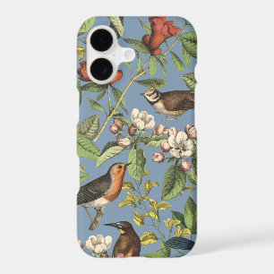 Vintage Bird's Garden Botanical Illustration