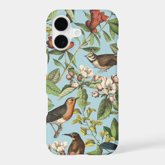 Vintage Bird's Garden Botanical Illustration