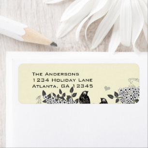 Vintage Birds Hand Drawn Branch Labels