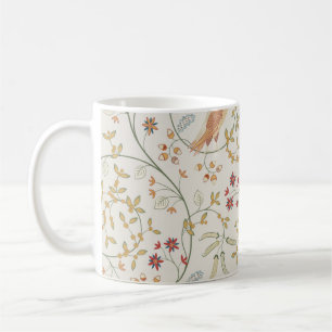 Vintage birds in foliage with flowers seamless pat coffee mug