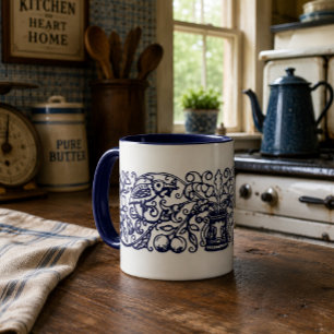 Vintage Birds In Fruiting & Flowering Trees Mug