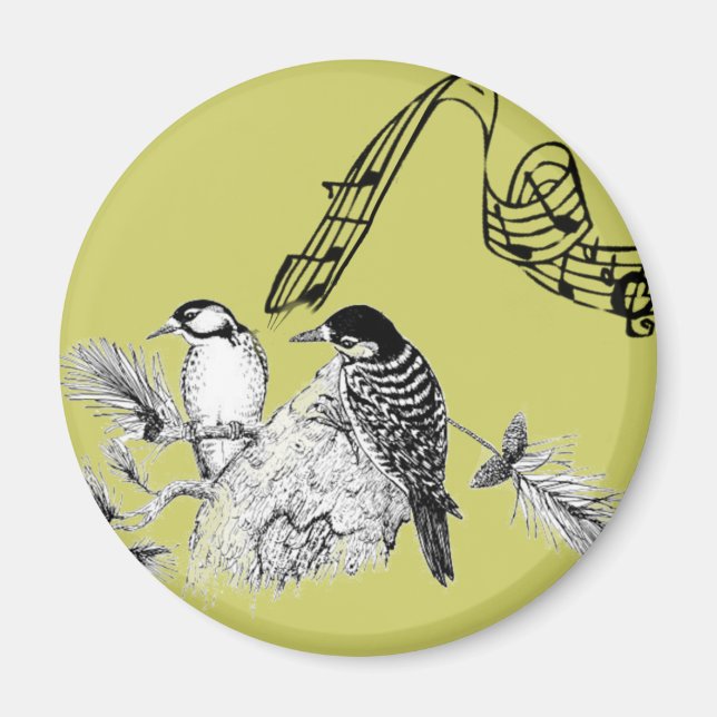 Vintage Birds Magnet (Front)