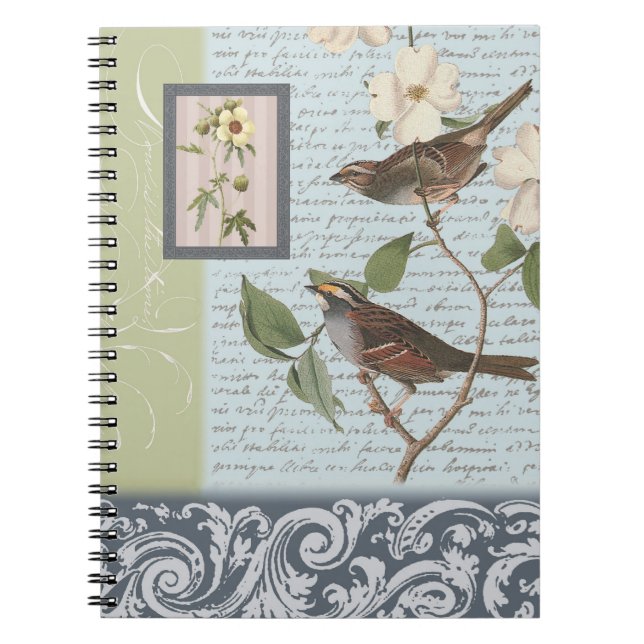 Vintage Birds...notebook Notebook (Front)
