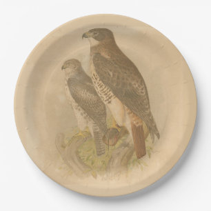 Vintage Birds Paper Plate