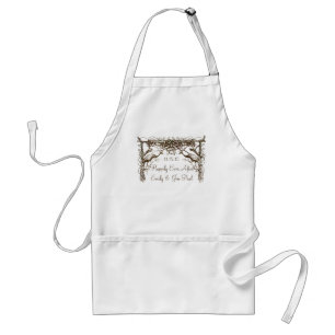 Vintage Birds Peaocks Happily Ever After Standard Apron