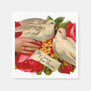 Vintage Birds Victorian Love Dove Classic Art Napkin