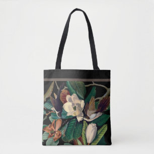 Vintage Birds with Magnolia Tote Bag