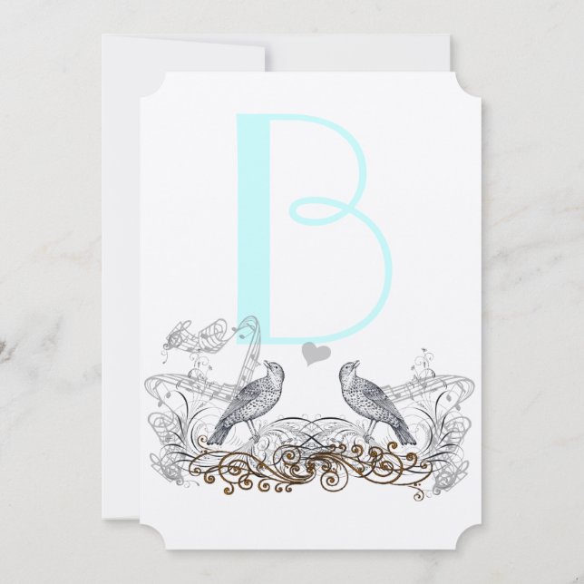 Vintage Birds You Choose Accent Wedding Invitation (Back)