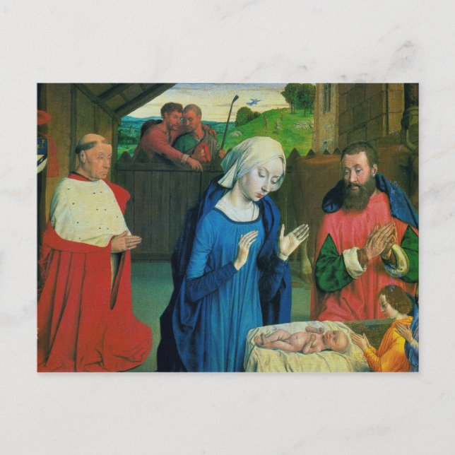Vintage Birth of Jesus Postcard (Front)