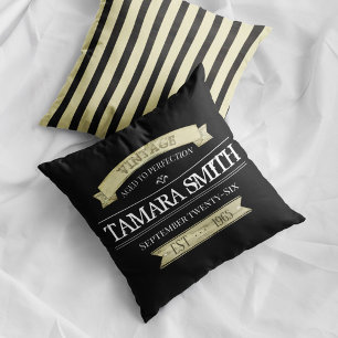 Vintage Birthday Aged to Perfection Modern Cushion