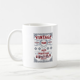 Vintage Birthday Aged to Perfection, Retro Typo Coffee Mug