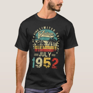 Vintage Birthday Awesome Since July 1952 T-Shirt