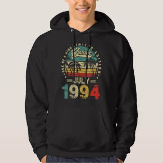 Vintage Birthday Awesome Since July 1994 Hoodie
