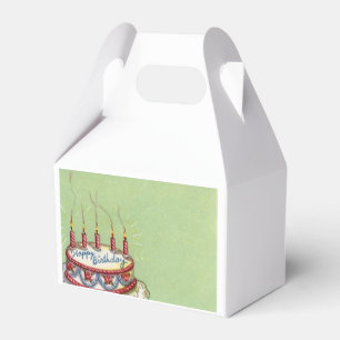 Vintage Birthday Cake Favour Box