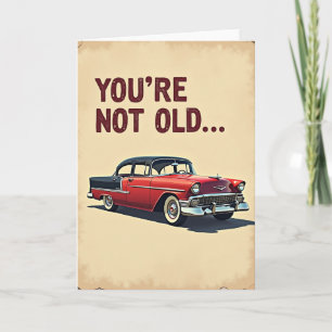 Vintage Birthday Car Art Card