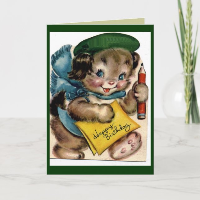 Vintage birthday card (Front)