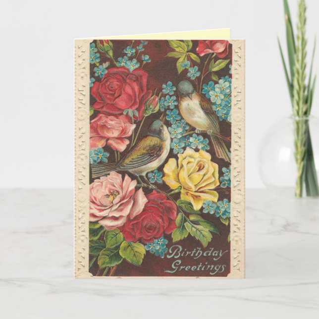 Vintage Birthday Card for a Girl (Front)